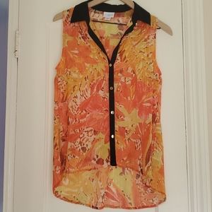 High low floral Blouse